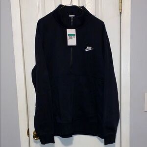 Nike XL Men's Sportswear Club Brushed-Back 1/2 Zip Pullover Sweatshirt